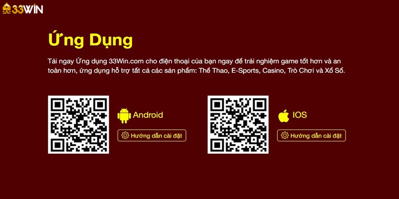 hướng dẫn tải app 33win